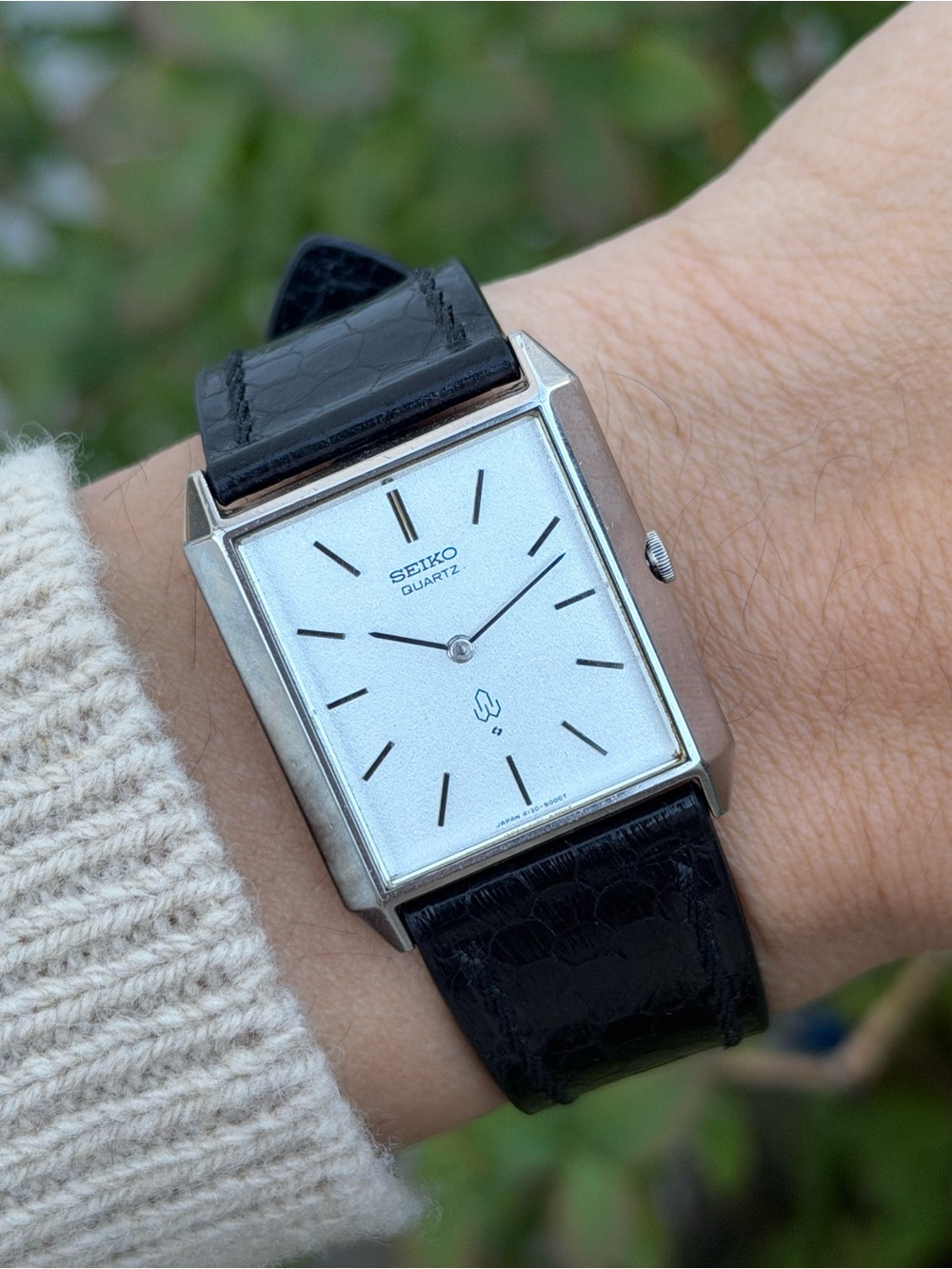 Vintage 1985 Seiko 4130-5001 Men’s Watch - White Dust Dial